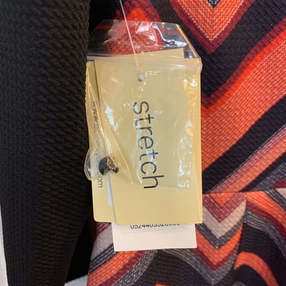 ECI New York Orange and Black Chevron Print Dress - Picture 8 of 11